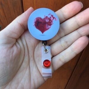 Broken Heart Badge Holder
